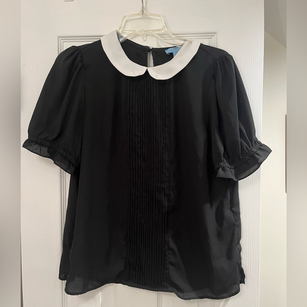 Coquette Collared Blouse, Medium (CeCe brand)